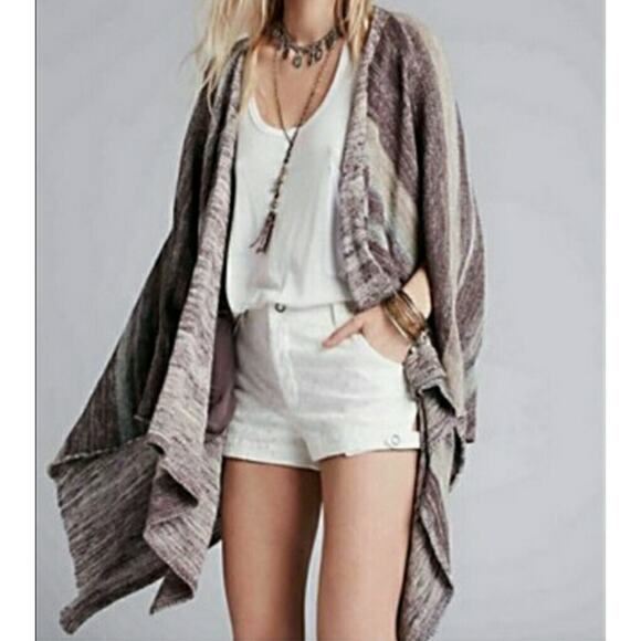 Free People Big Trail Cardigan Small Poncho - Picture 1 of 8